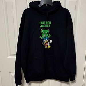 Minecraft Movie Chicken Jockey Hoodie